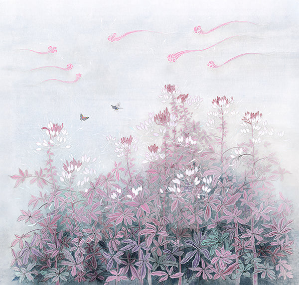 Swaying flowers and plants