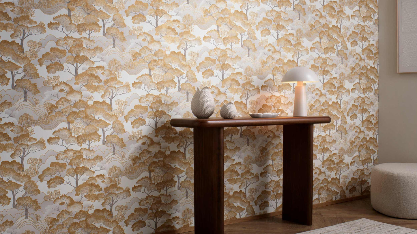 Golden Tree Silhouettes