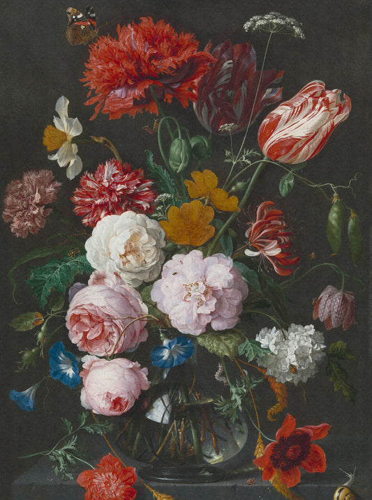 Flowers In A Glass Vase