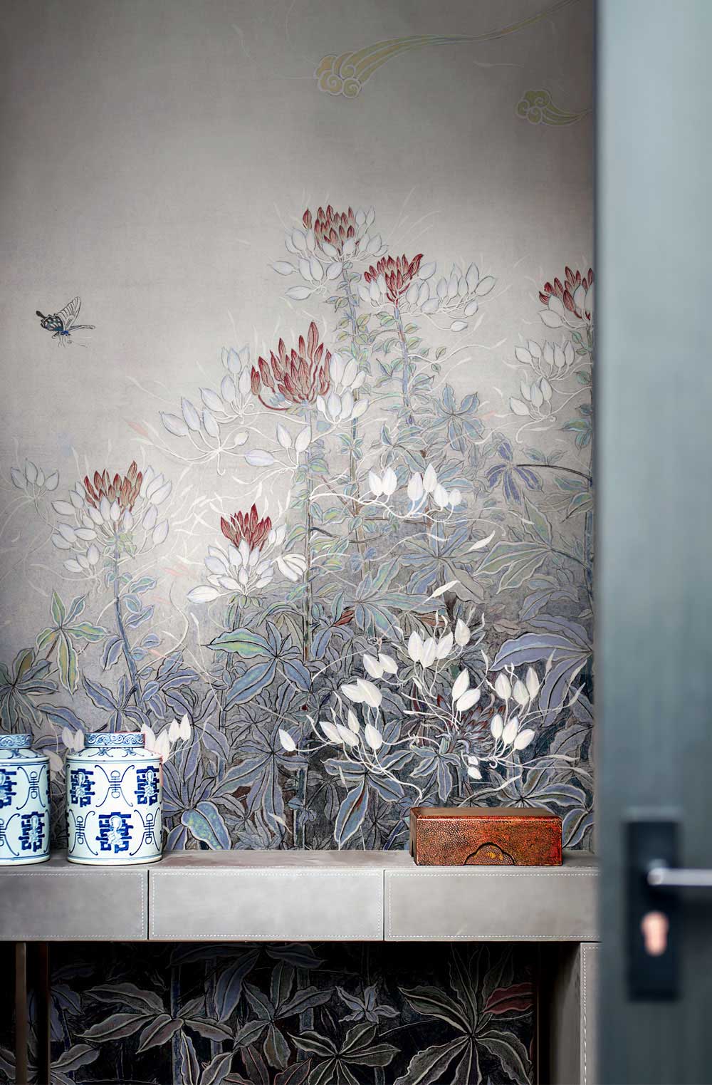 Swaying flowers and plants