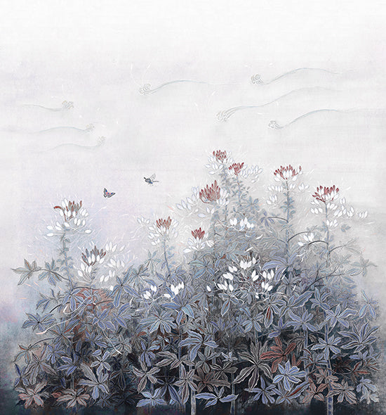 Swaying flowers and plants