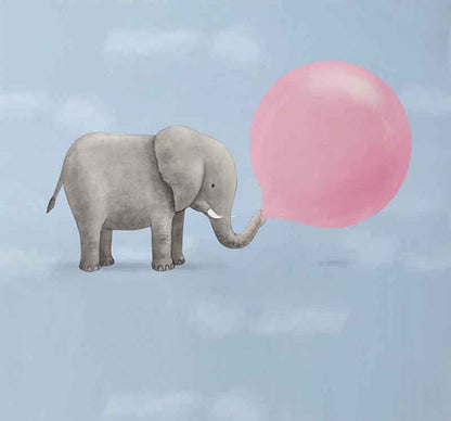 Elephant Blowing Bubbles