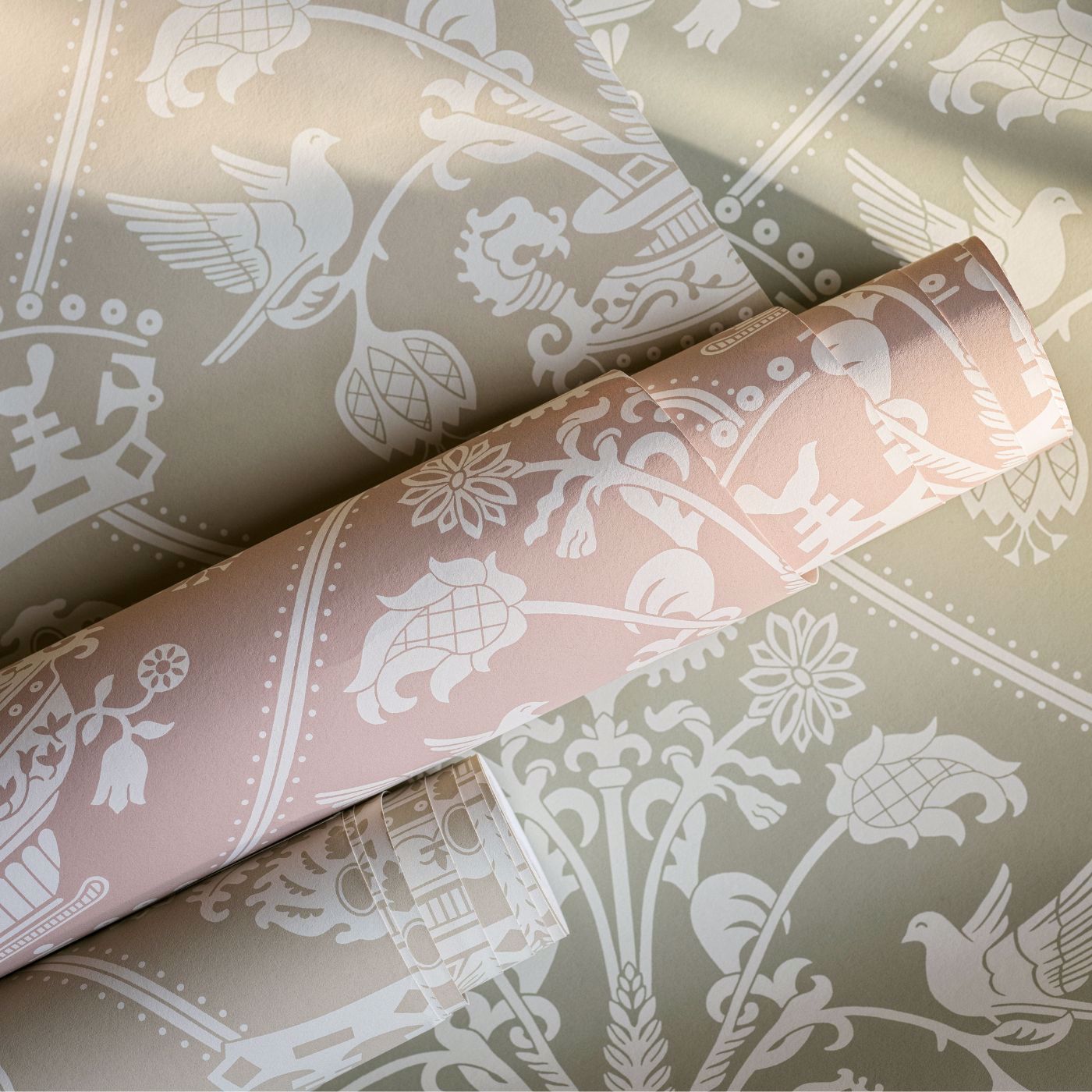 HIGHGROVE DAMASK - Silver Green