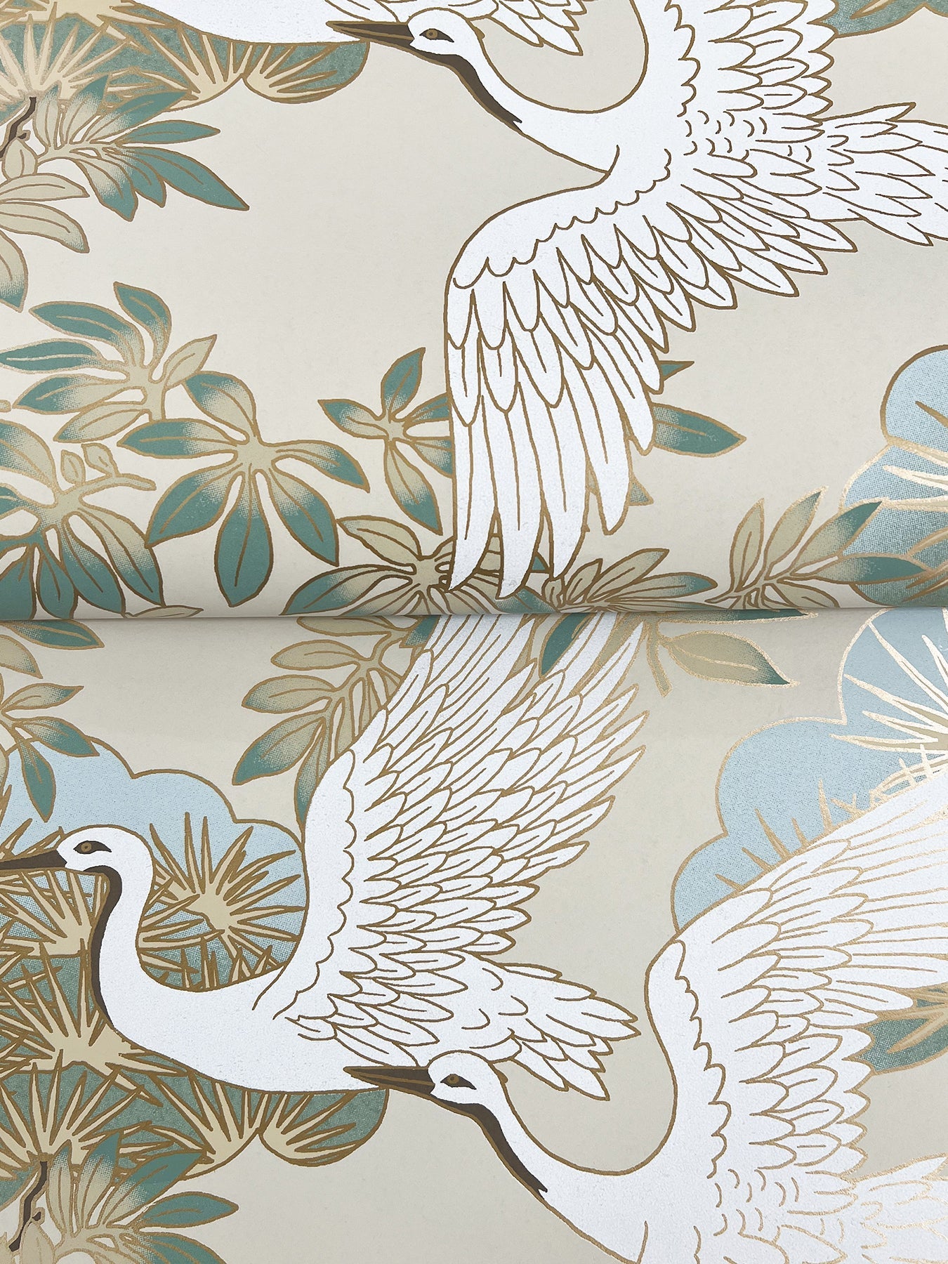 Sprig and Heron - Beige