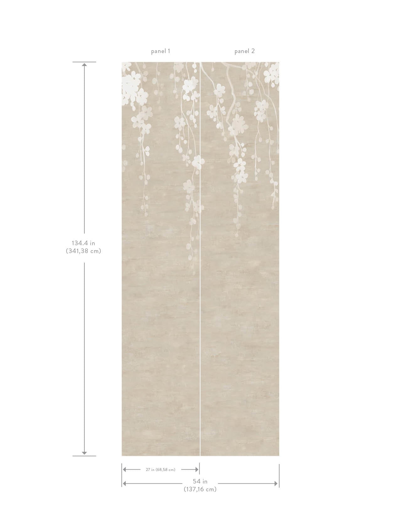 Sakura Blooms Wall Mural - Neutral