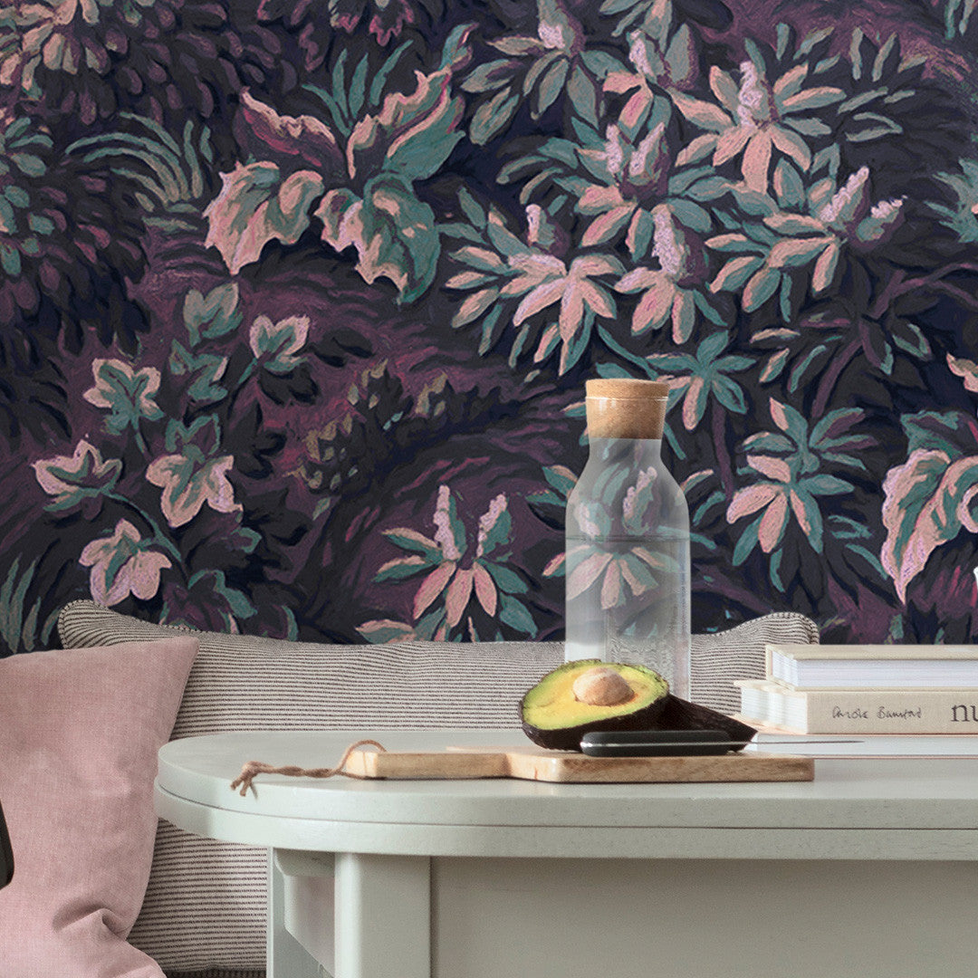 Botanique Aubergine Wall Mural