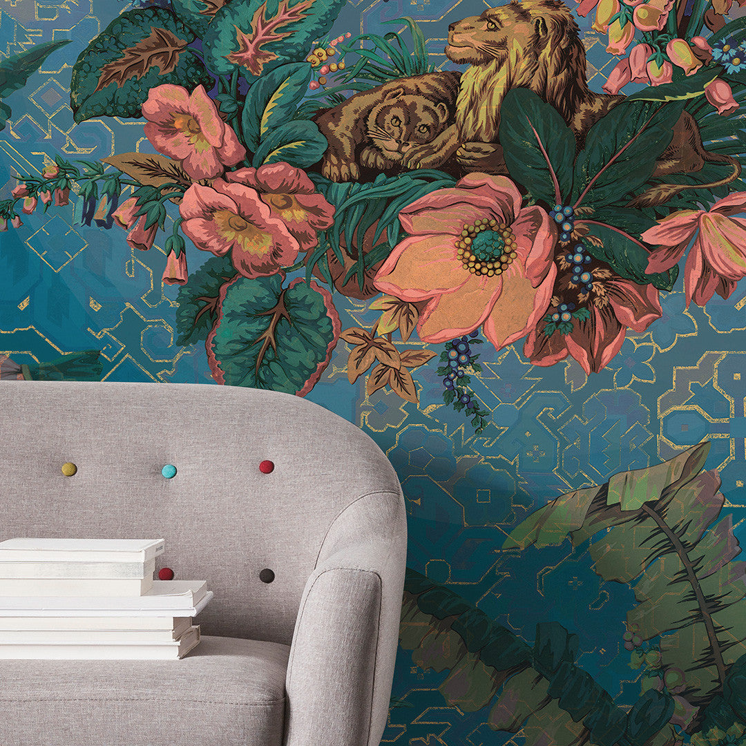 Orient Blue Wall Mural