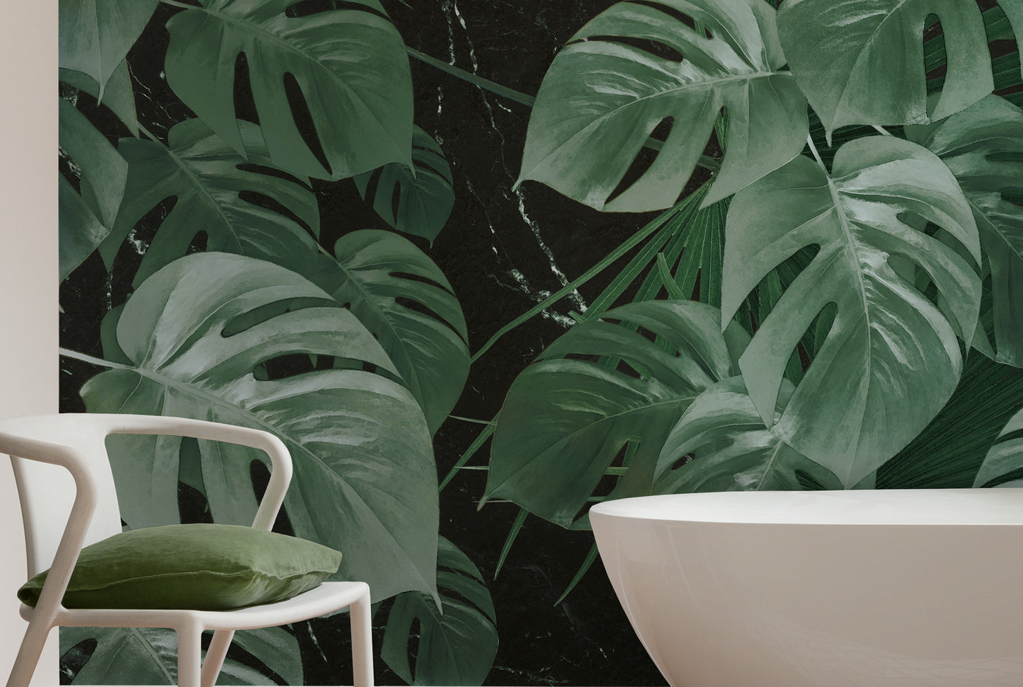 Monstera on Marble