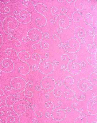 Hot Pink & White Swirls