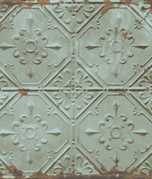 Large Tile Faux Pressed Metal Victorian Tin
