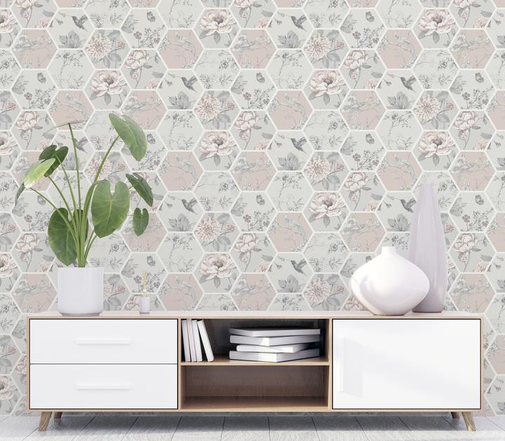 Hexagon Botanical Decoupage