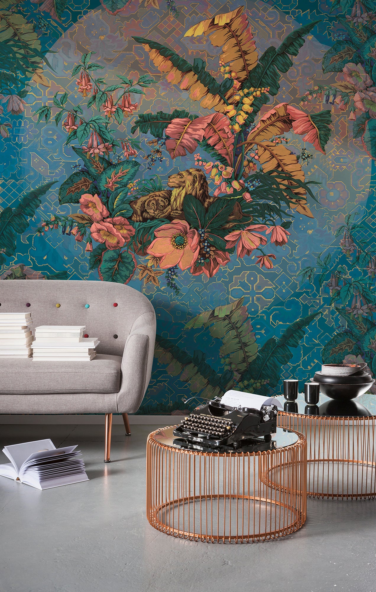 Orient Blue Wall Mural