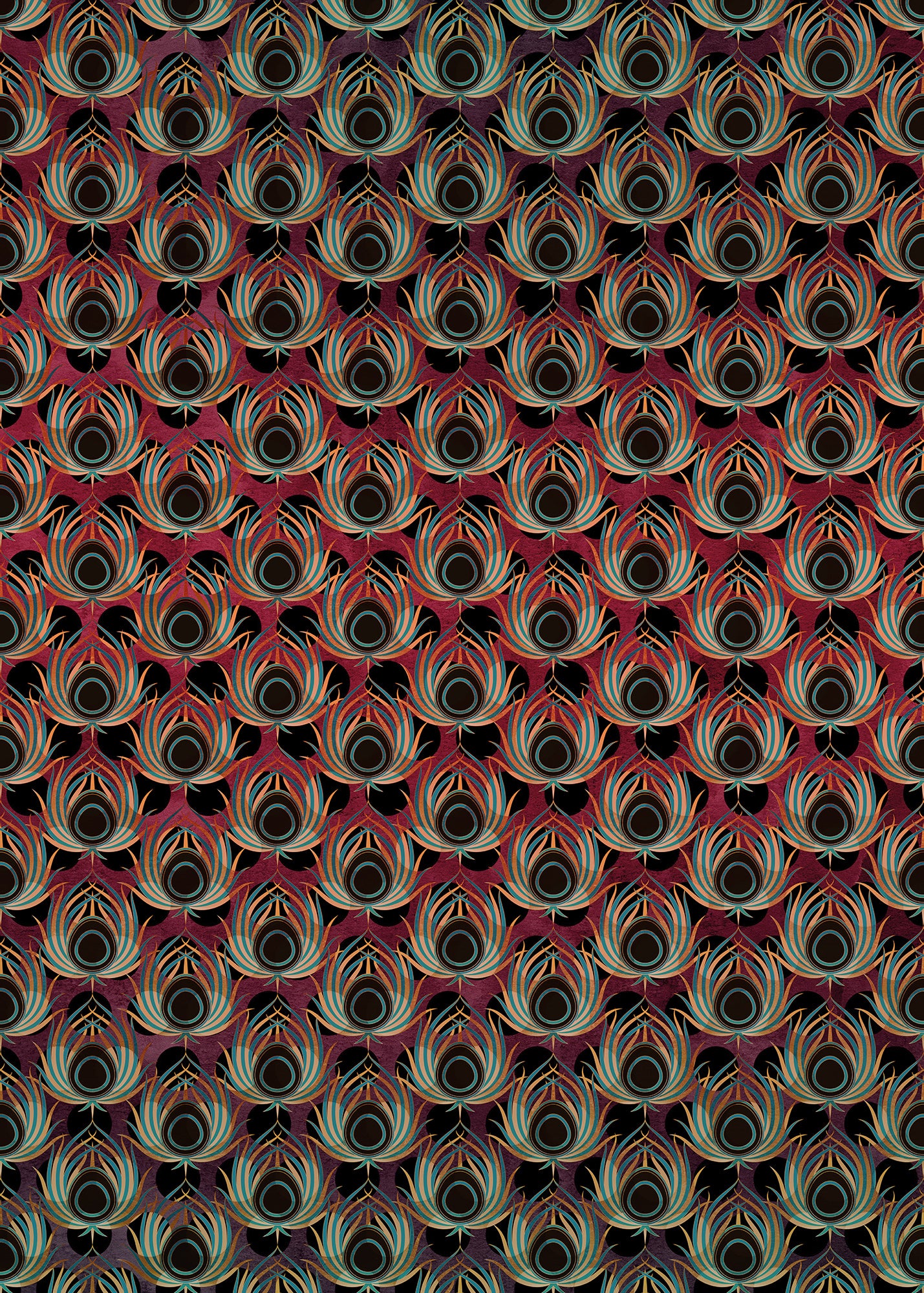 Paon Rouge Wall Mural