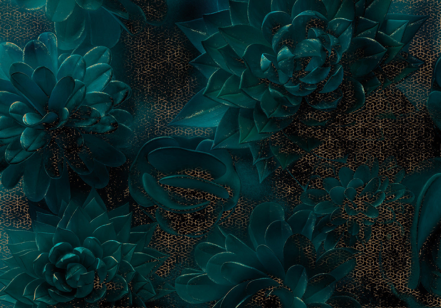 Ombres Succulents Wall Mural
