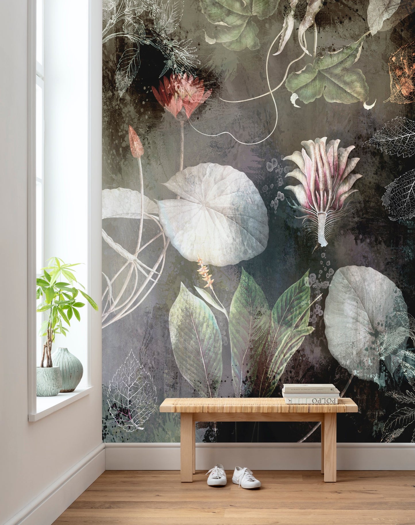 Night Flowers Wall Mural