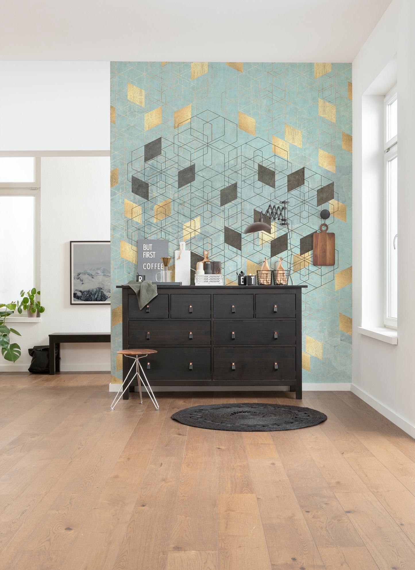 Plaqué Or Wall Mural