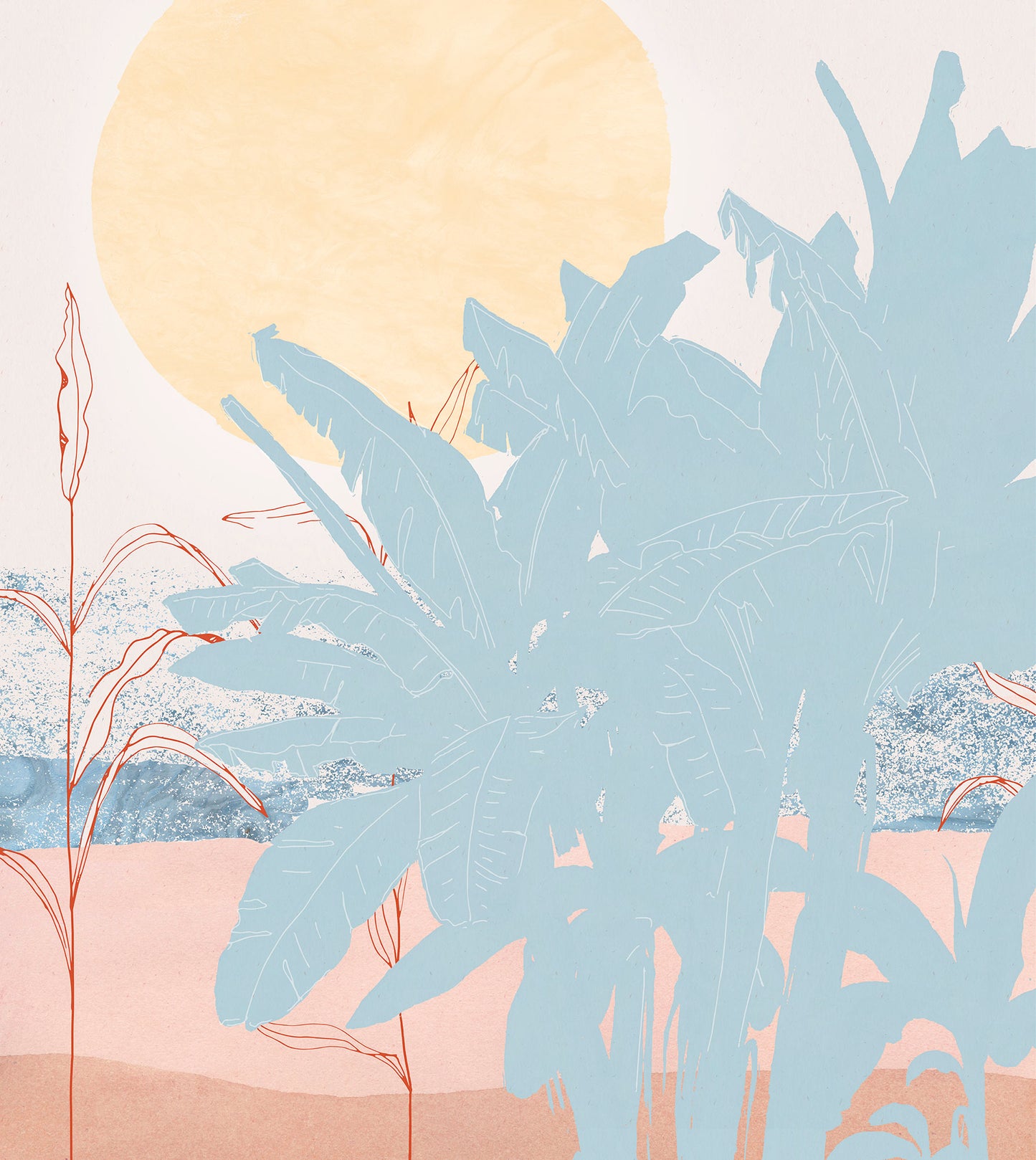 Banana Leaves Wall Mural