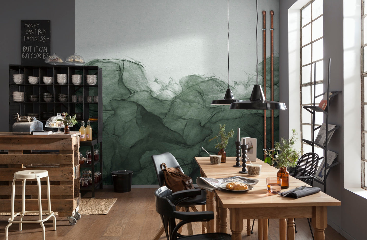 Green Mist Wall Mural