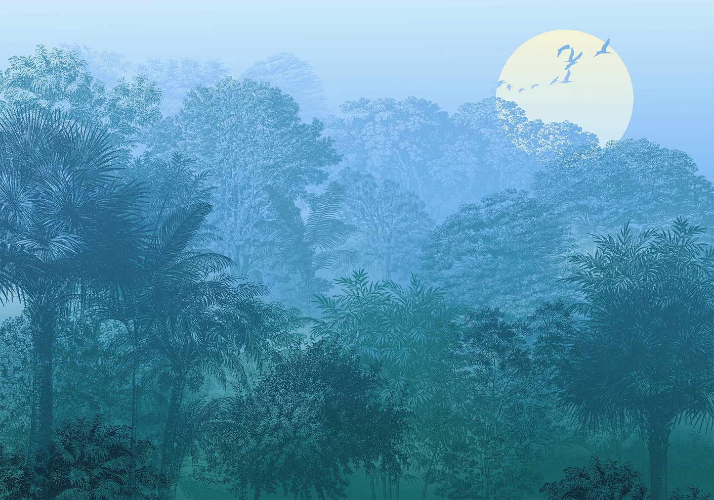 Deep in the Jungle Wall Mural