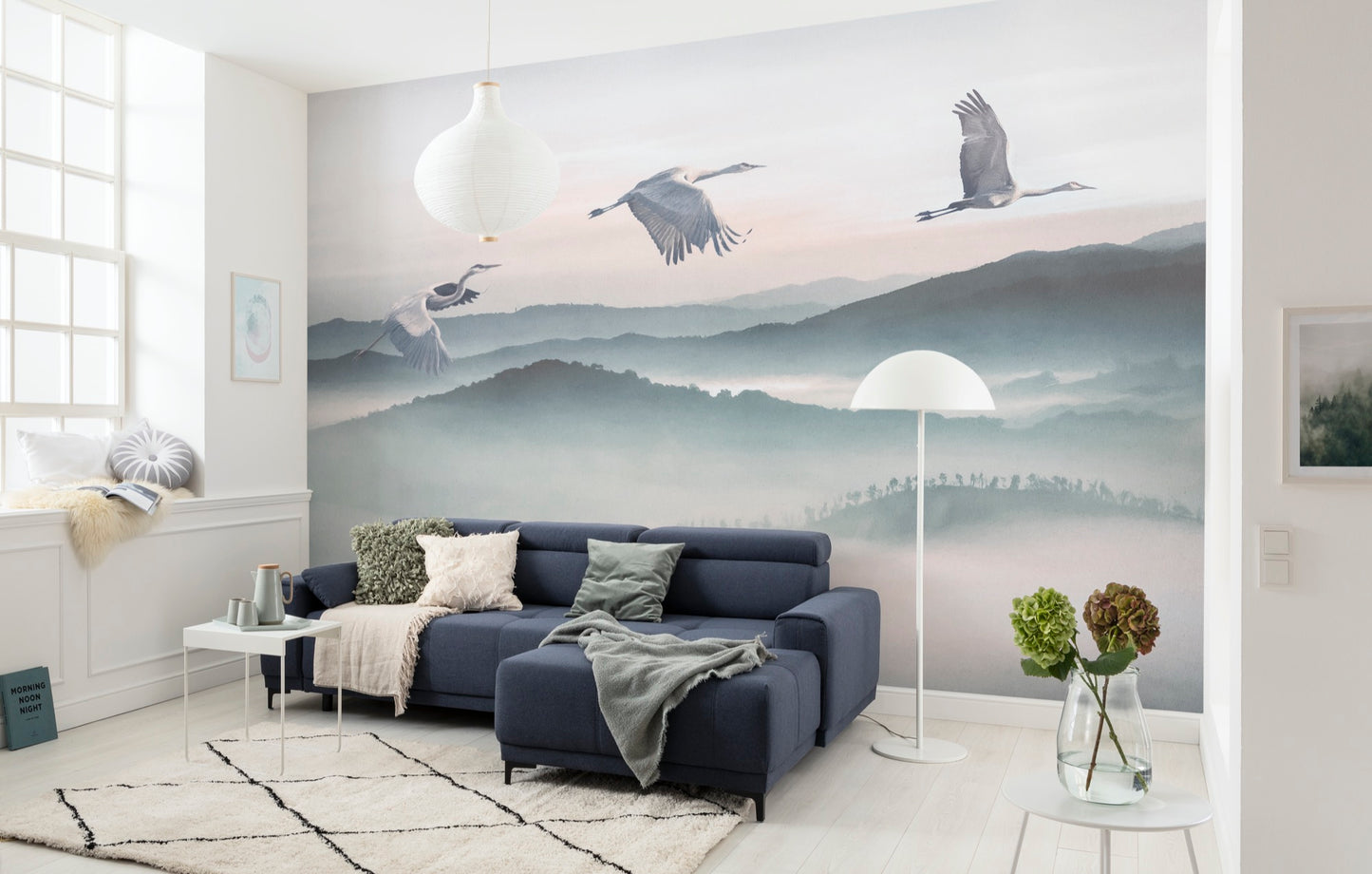 Mystic Cranes Wall Mural