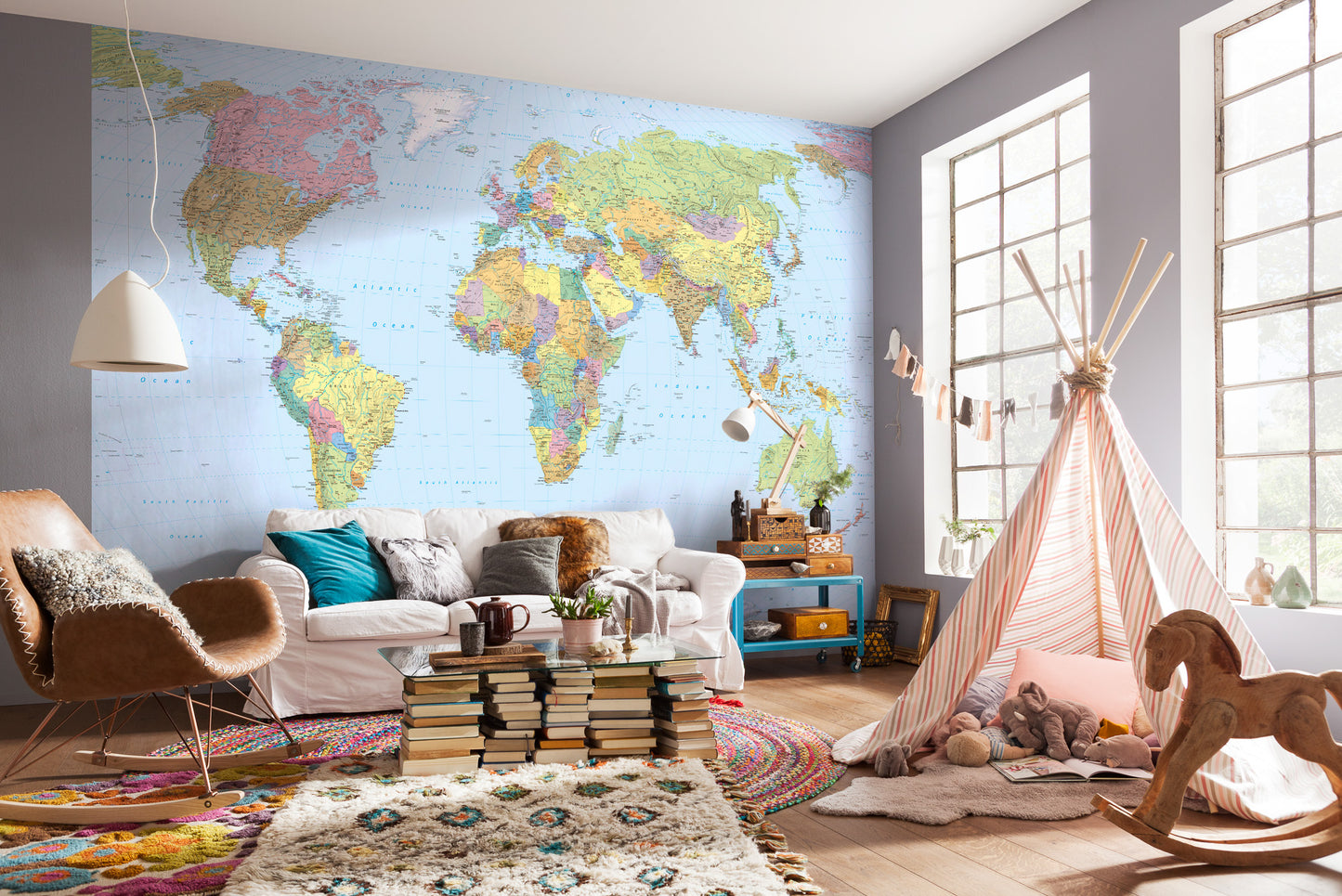 World Map Wall Mural