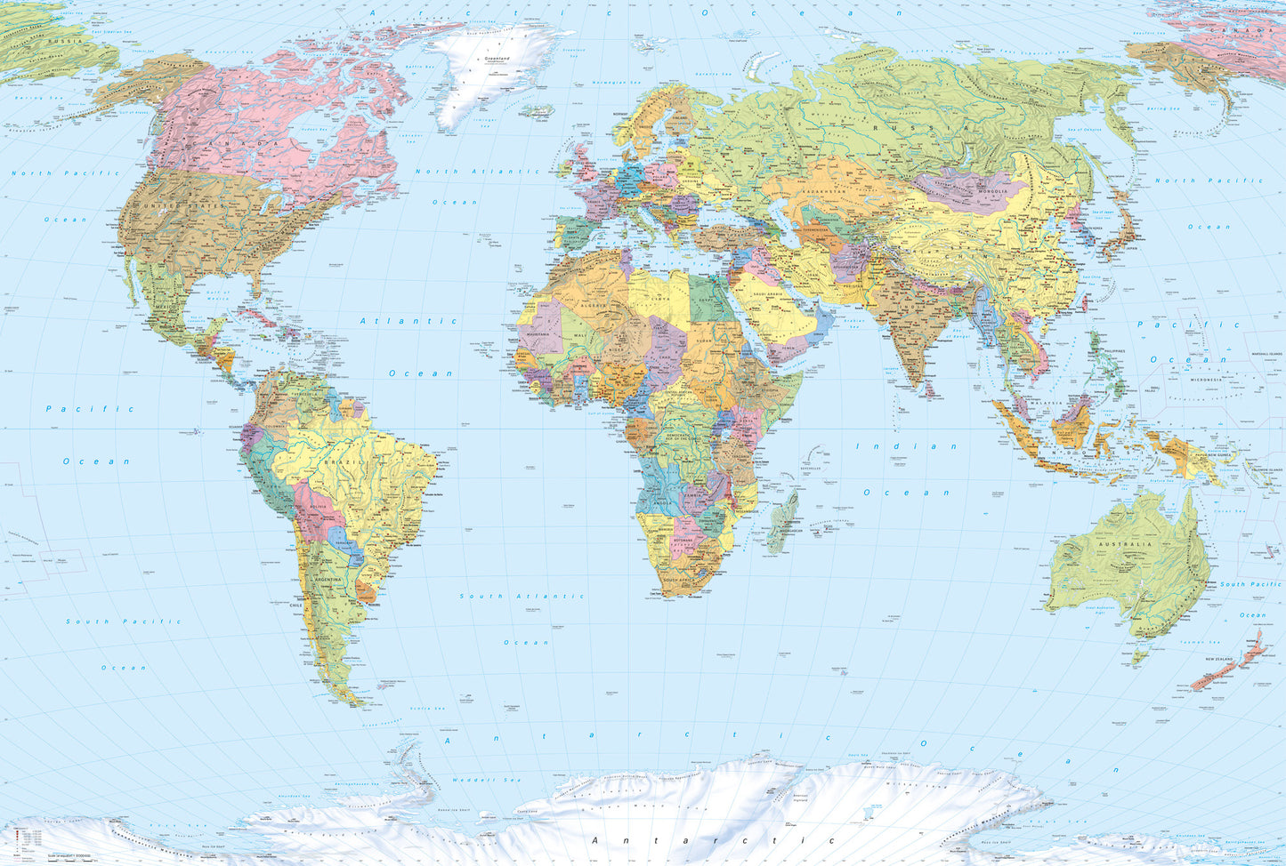 World Map Wall Mural