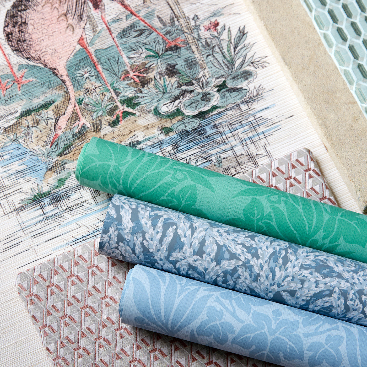 MARSDEN''S PALM DAMASK