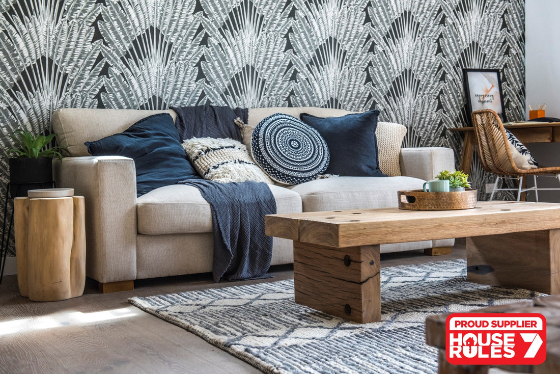 Feather Fern Wallpaper on House Rules Australia