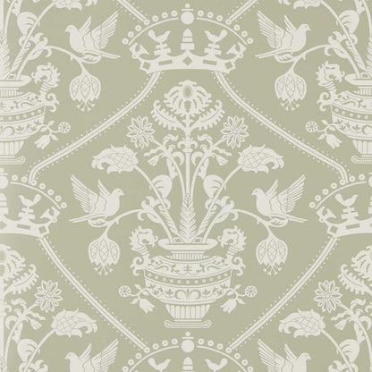 HIGHGROVE DAMASK - Silver Green