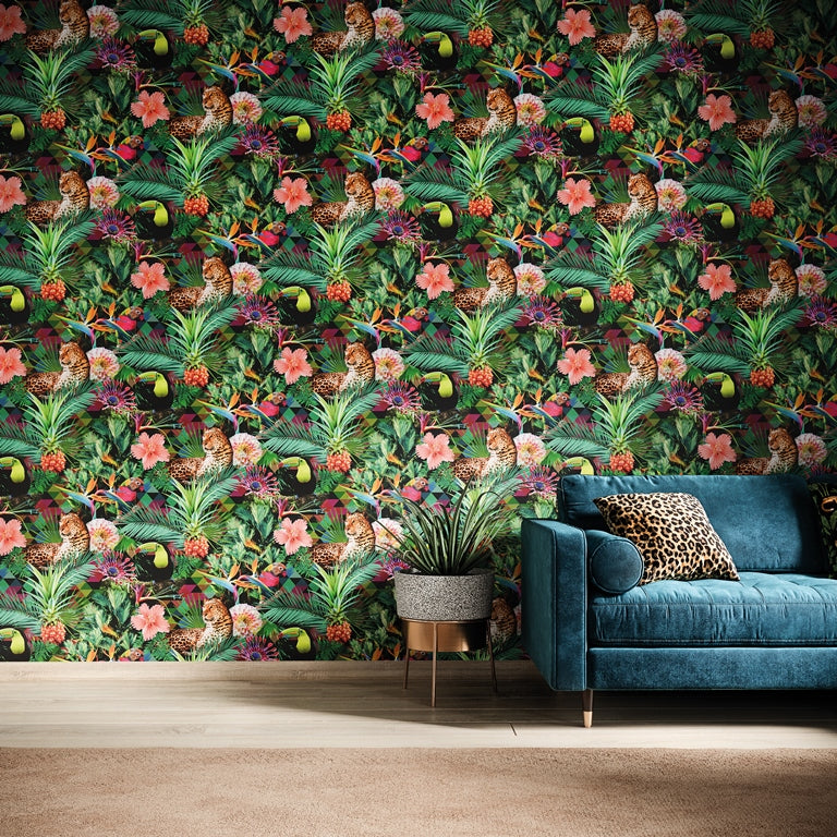 Layered Kaleidoscope Jungle Wallpaper Brokers Melbourne Australia