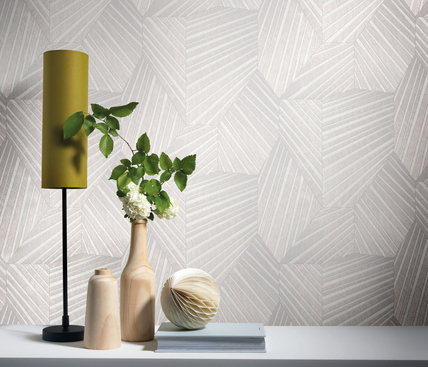 Modern Gemstone Geometric Textured Wallpaper