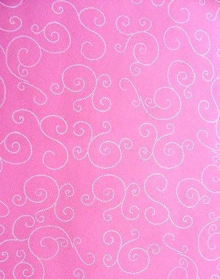 Hot Pink & White Swirls