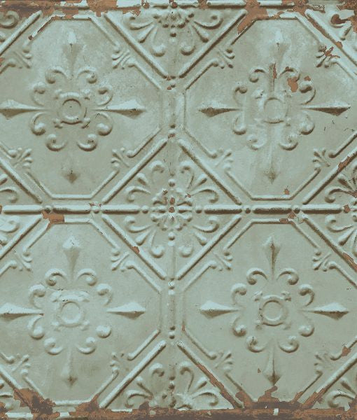 Large Tile Faux Pressed Metal Victorian Tin
