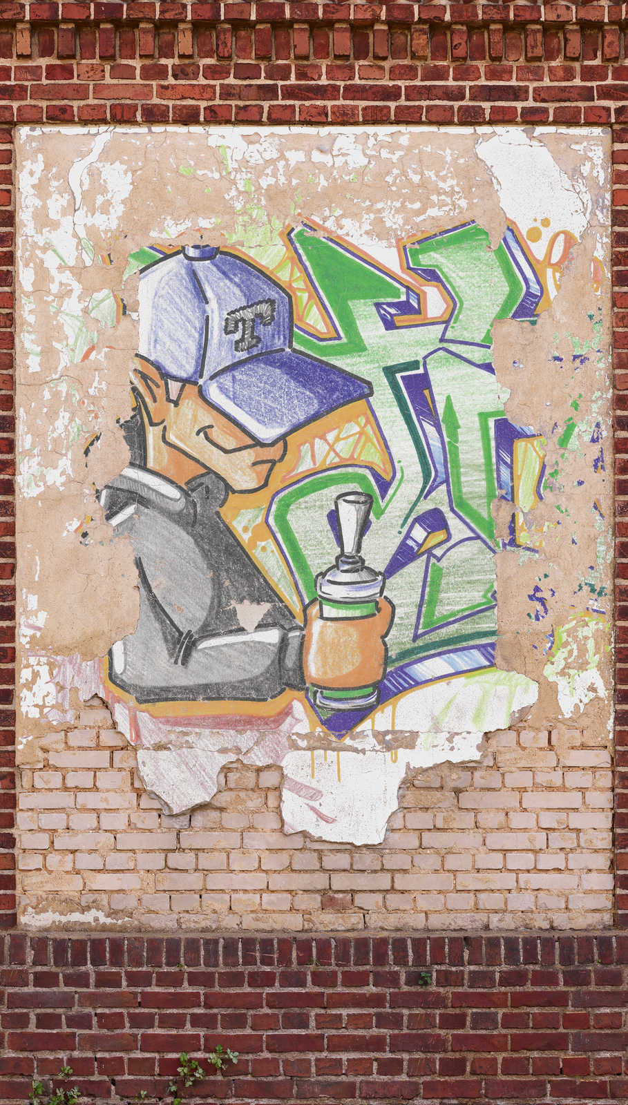 Brick & Colourful Graffiti