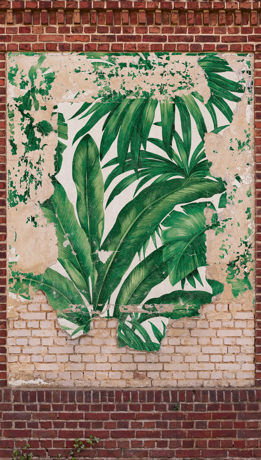 Palm Leaves & Brick