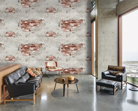 Natural - Rendered Brick Wallpaper
