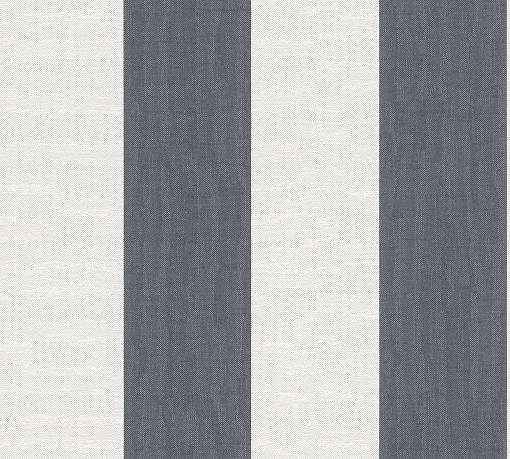 Grey & White Stripe Wallpaper Non woven Paste the wall Range in ...