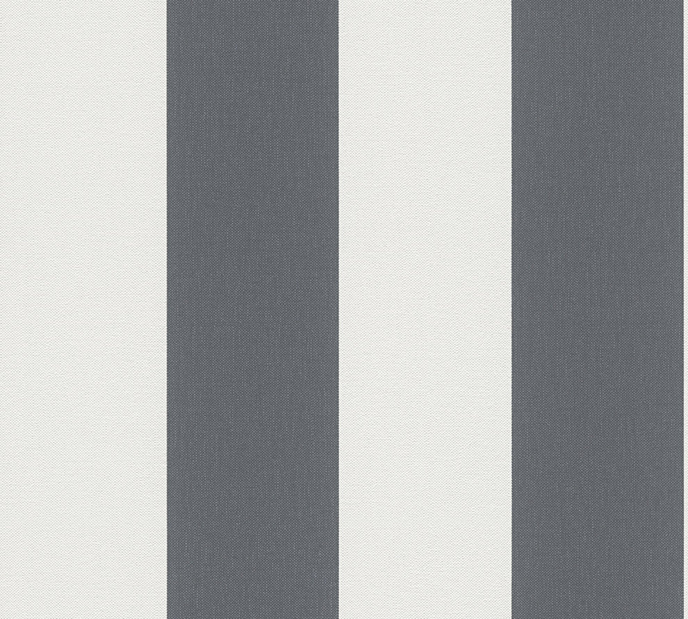 Grey & White Stripe Wallpaper Non woven Paste the wall Range in