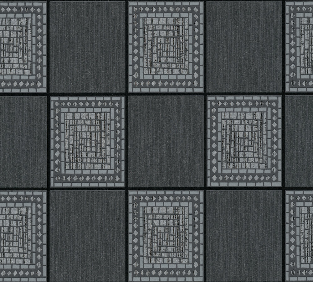 Black Tapeta Glitter Tiles