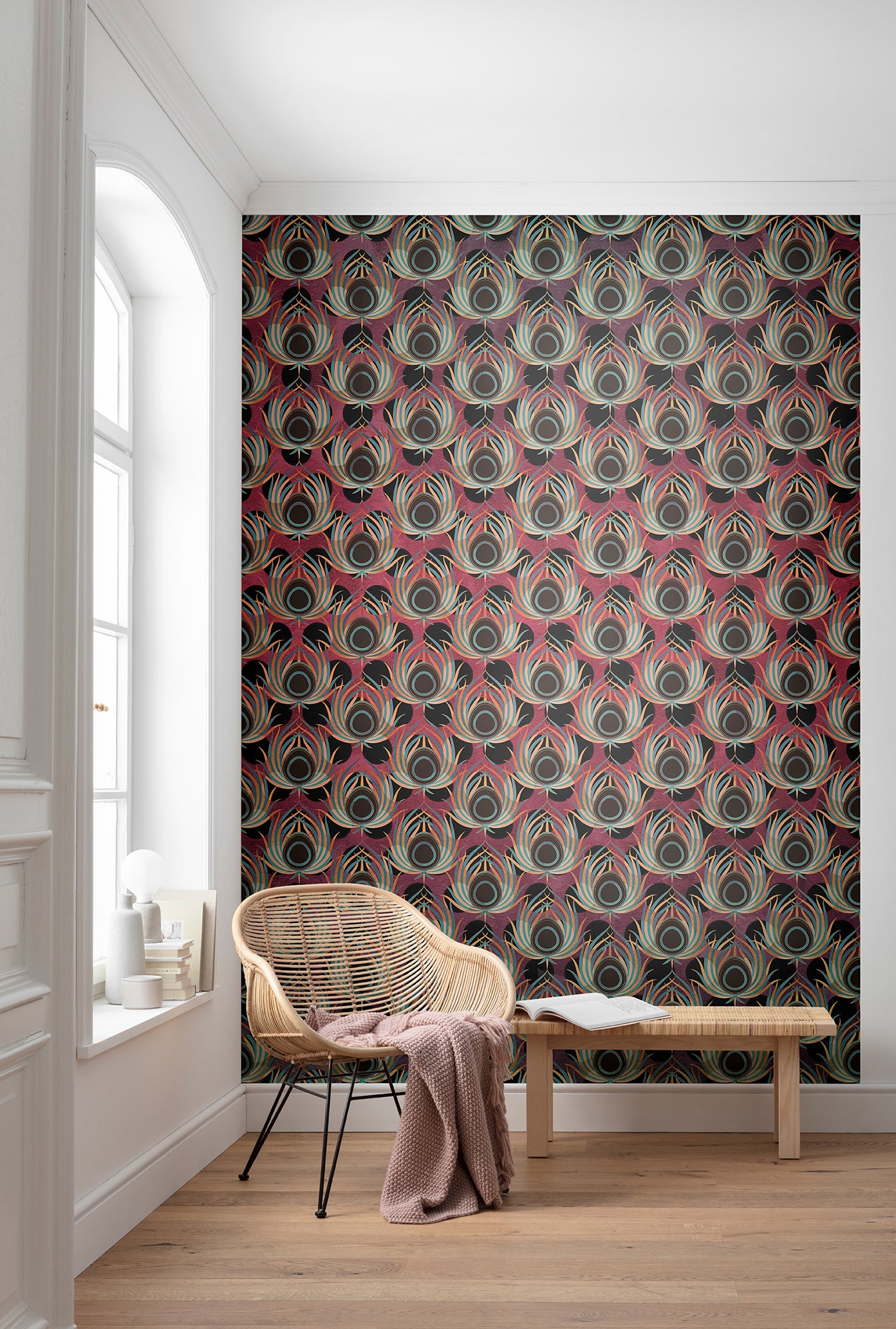 Paon Rouge Wall Mural