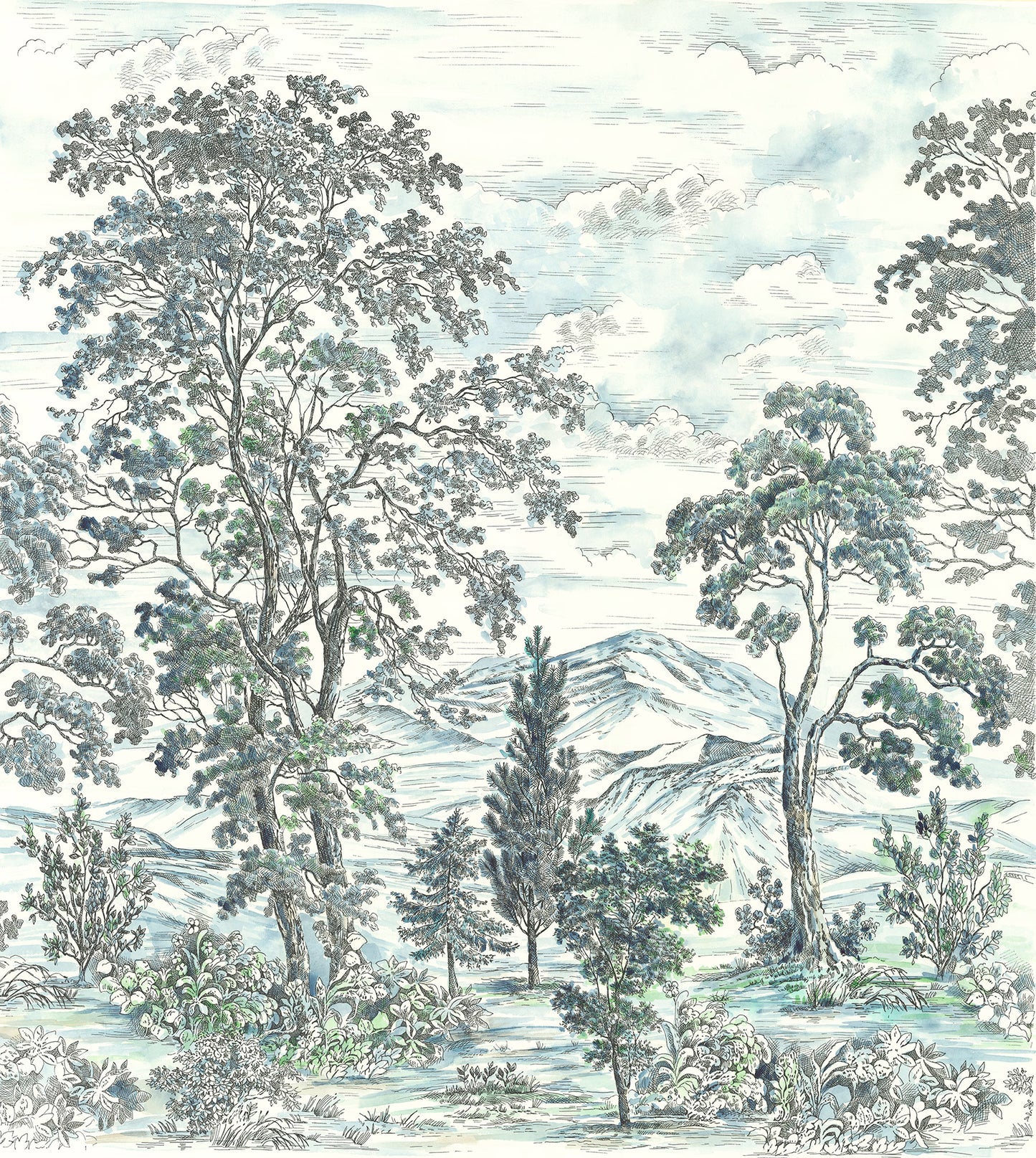 Highland Trees Wall Mural