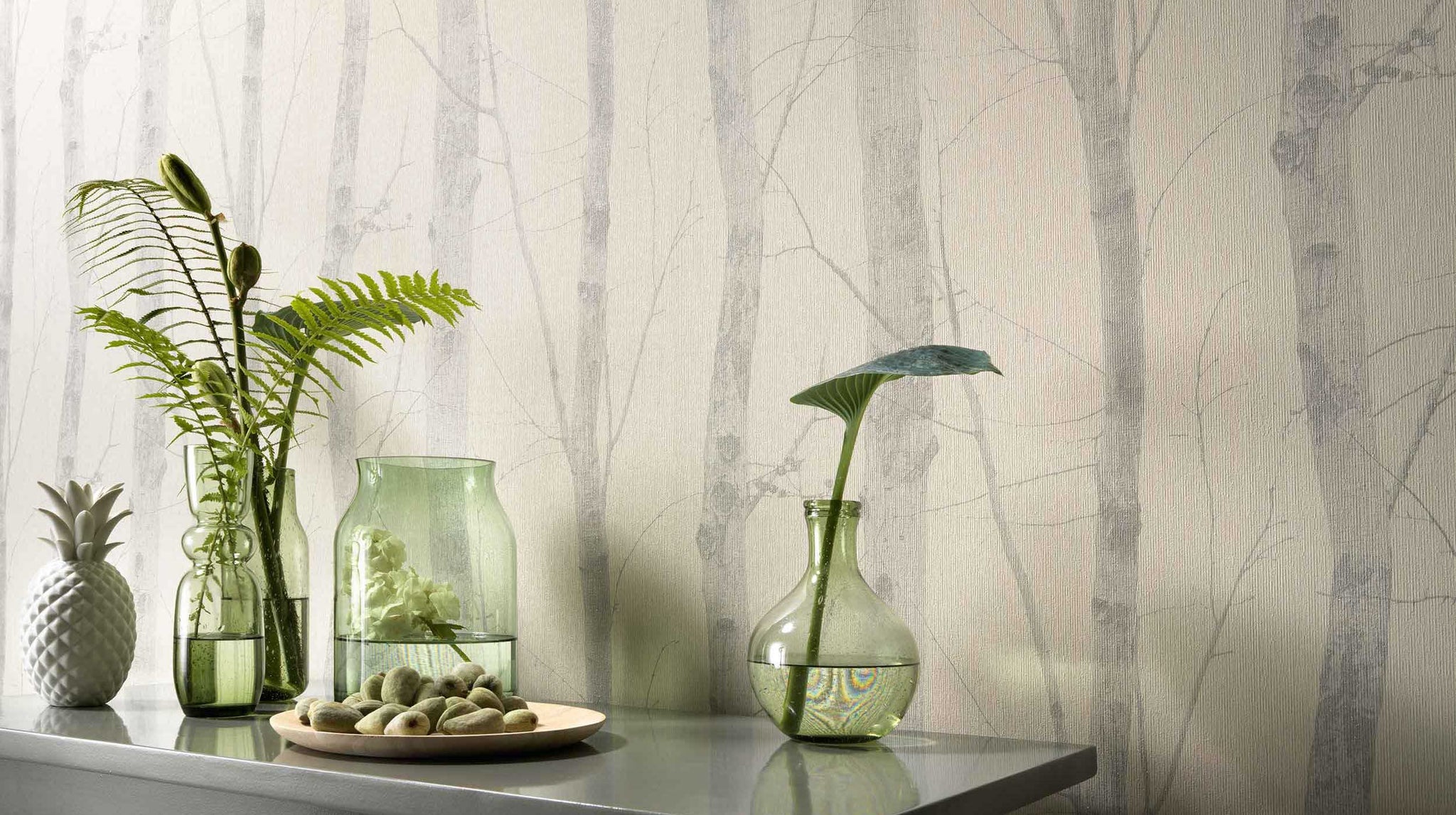 Birch Trees with Glitter Forest Wallpaper brokers Melbourne – Wallpaper