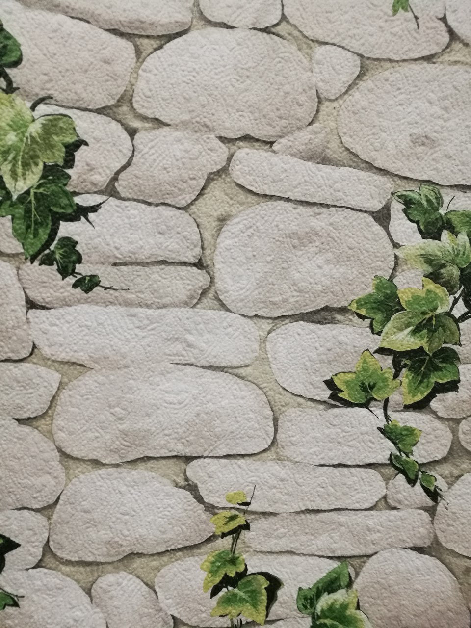 Stone and Ivy Textured Wallpaper