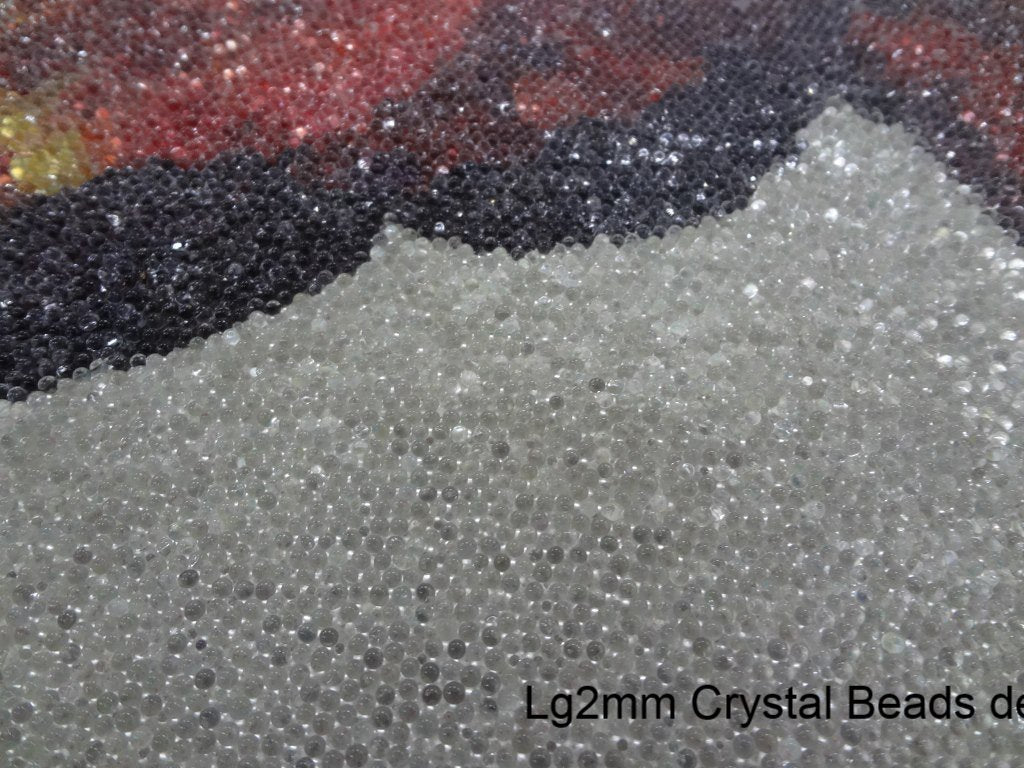2mm Large Crystal Bead wall art detail