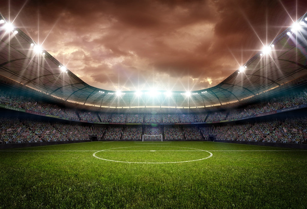 Soccer Stadium At Night Wallpaper